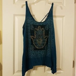 Gauzy handkerchief tank.